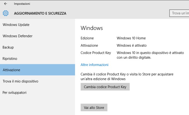 Come attivare Windows 10